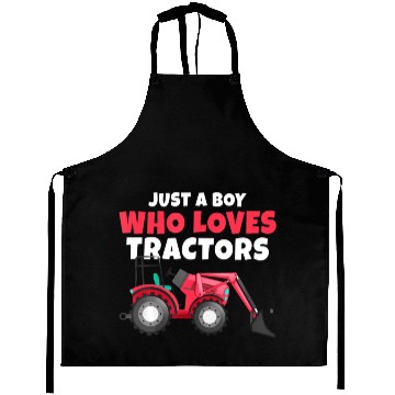 Discover Just A Boy Who Loves Tractors Farmer Aprons