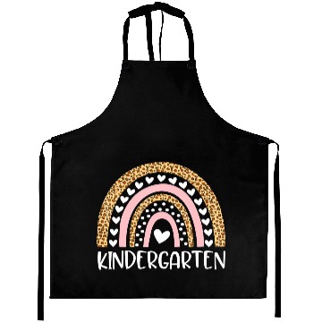 Discover Kindergarten Teacher Leopard Rainbow Teacher Back Aprons
