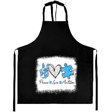 Discover Peace Love Autism Aprons