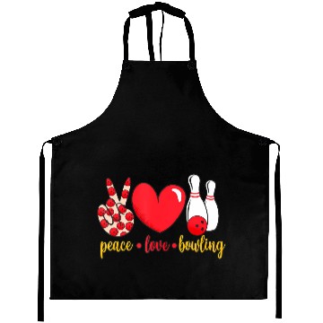 Discover Peace Love Bowling Aprons