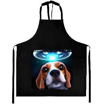 Discover UFO selfie with beagle Aprons