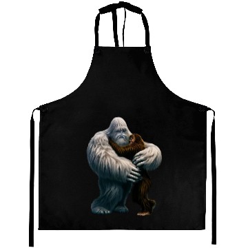 Discover Yeti hugs Bigfoot Aprons