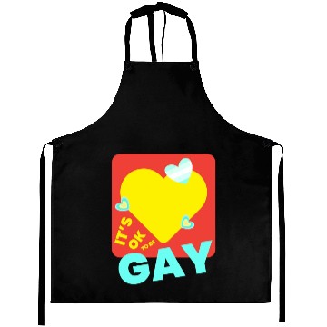 Discover It's OK to Be Gay Equality Gay Pride Rainbow Gay Aprons