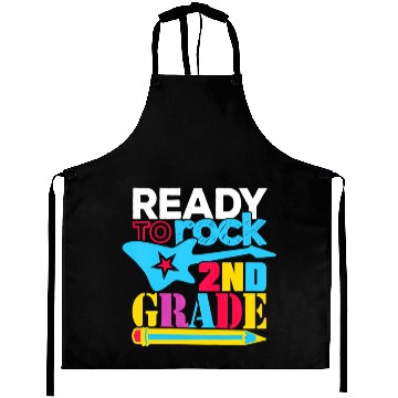 Discover Ready to Rock Second Grade 2nd Grade Back To Schoo Aprons