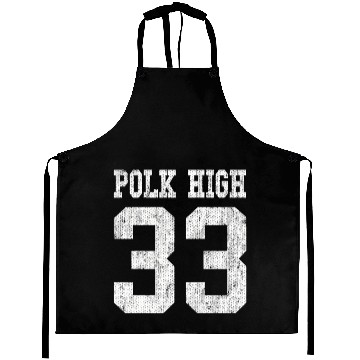 Discover Polk High School Football Jersey 33 Aged Look Aprons