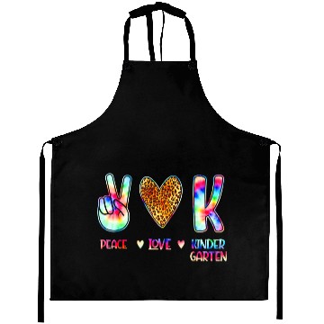 Discover Peace Love Kindergarten Squad Back to School Aprons