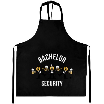 Discover Bachelor Security (Caricature / Dance / 3C / W) Aprons
