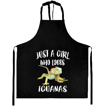Discover Just A Girl Who Loves Iguanas Reptile Pet Lover Aprons