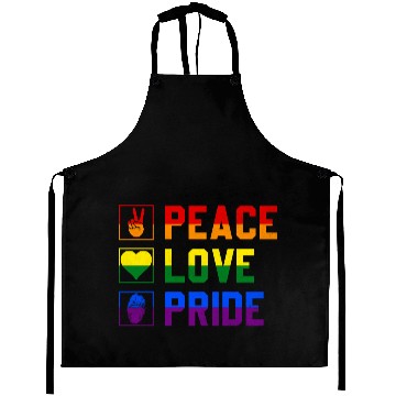 Discover Peace Love Pride Lgbtq Aprons