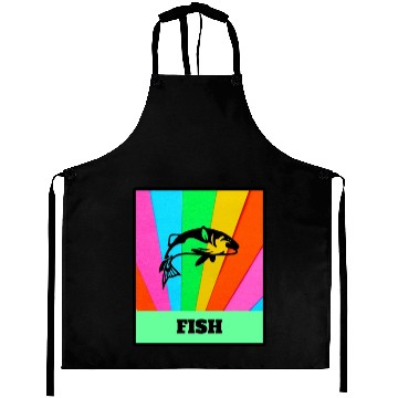 Discover Fish Rainbow Retro Classic Aprons