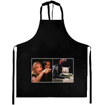 Discover Yelling At A Cat Meme Aprons