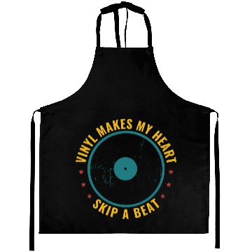 Discover Vinyl Makes My Heart Skip A Beat Funny Record Aprons
