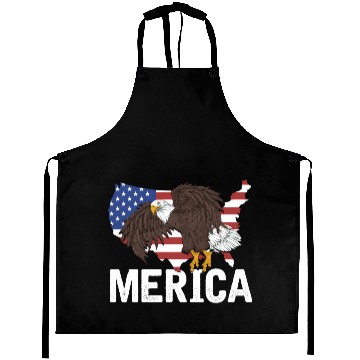 Discover Us Flag Merica Pride Patriot Proud American Bald Aprons