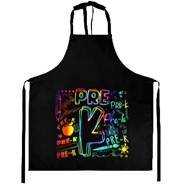 Discover Pre-K Typography Tie Dye Back To School Teacher St Aprons