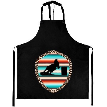 Discover Horse Barrel Racing Serape Leopard Pattern Rodeo Aprons