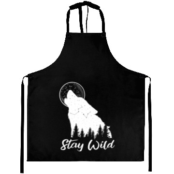 Discover Wolf Stay Wild Outdoor Wolves Aprons