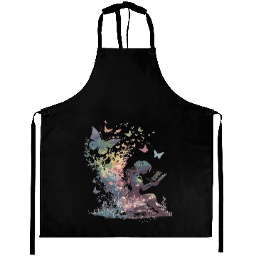Discover Watercolor Butterfly Fairy Read Book Library Fanta Aprons