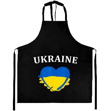 Discover Ukrainian Flag Heart Ukraine Aprons