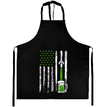 Discover Irish American Flag Draft Beer Shamrock St Aprons