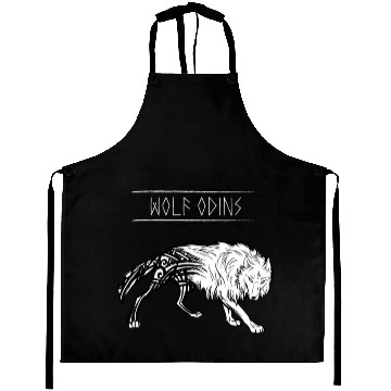 Discover Freki Geri Wolf Odin Wotan Nordic God Valhalla Aprons