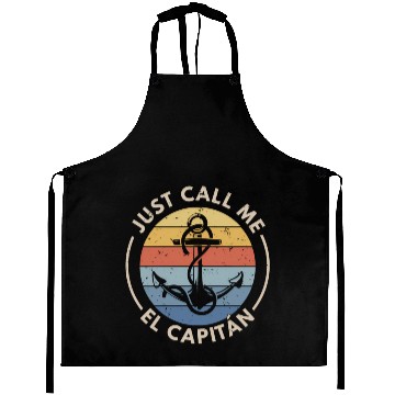 Discover Boat Just Call Me El Capitan Aprons
