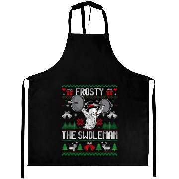 Discover Frosty The Swoleman Ugly Snowman Gym Aprons