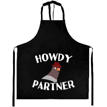 Discover Howdy Partner Pigeon Cowboy Aprons