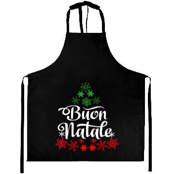 Discover Italian Buon Natale Snowflake Italy Tree Aprons
