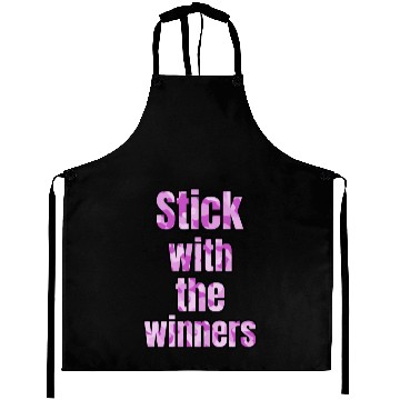 Discover Stick with the Winners purple camo Aprons