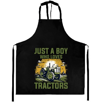 Discover Farm Lifestyle Just A Boy Who Loves Tractors Aprons