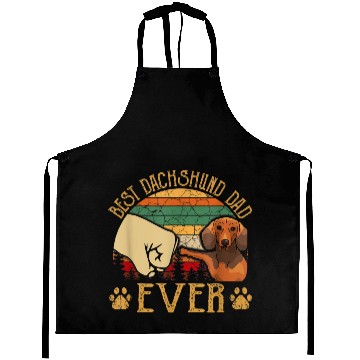 Discover Best Dachshund Dad Ever Aprons