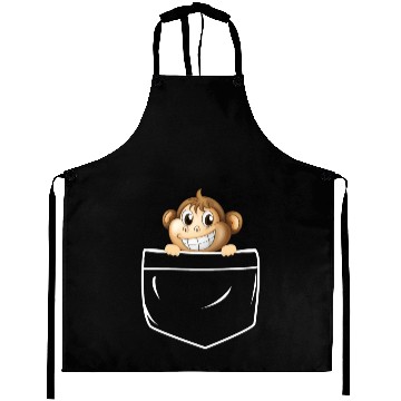 Discover Cute Monkey In Pocket Aprons
