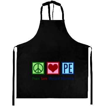 Discover Peace Love Pe Teacher Physical Education Aprons