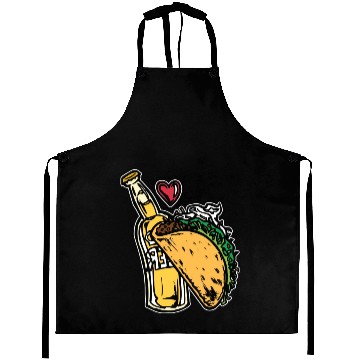 Discover Tacos Funny Cute Taco Lover Cool Mexican Beer Aprons