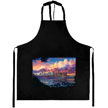 Discover Anime Honolulu A Vibrant Anime Inspired Skyline Aprons