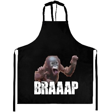 Discover Braaap Monkey Face Riding A Motocross Aprons