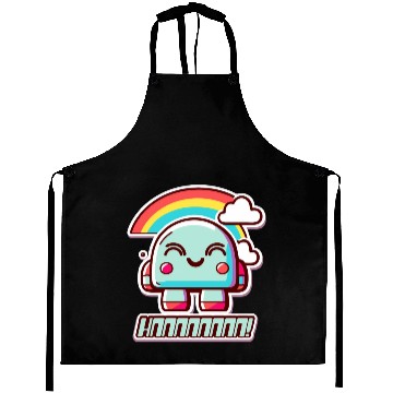 Discover A Robot Grin And A Rainbow Aprons
