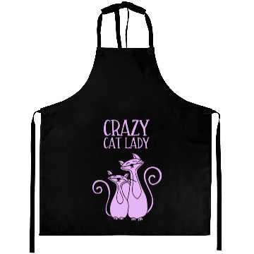 Discover Crazy Cat Lady For Cat Purple Aprons