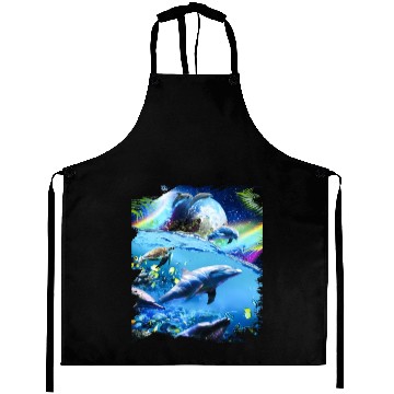 Discover Galaxy Dolphin Dolphins In Space Aprons