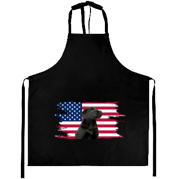 Discover American Flag Dog Black Lab Puppy Aprons