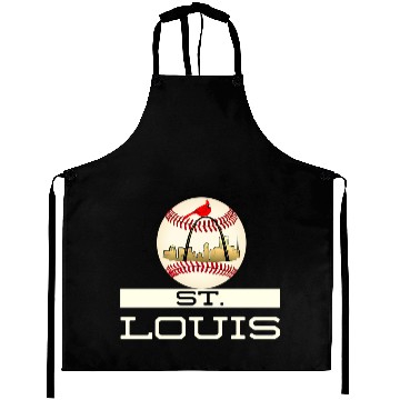 Discover Saint Louis Red Baseball yline Logo Aprons