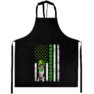 Discover American Flag Boston Terrier Dog St Patric Day Aprons