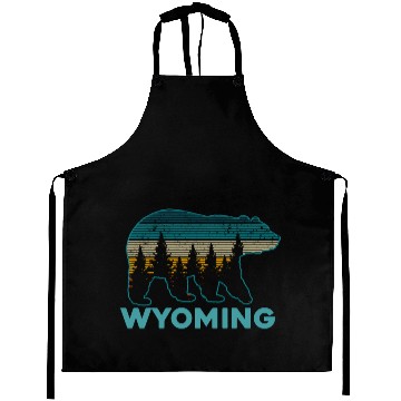 Discover Wyoming Grizzly Bear Nature Hiking Aprons