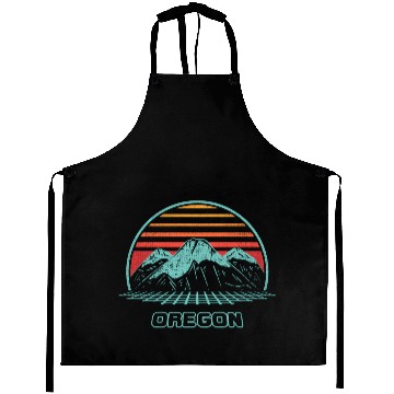 Discover Oregon Mountain Hiking 80S Style Aprons