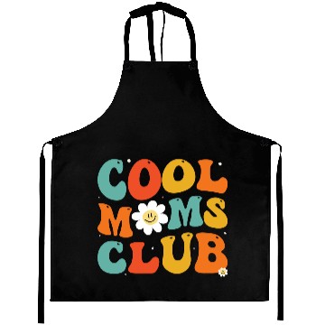 Discover Cool Moms Club Groovy Hippie Theme Mother Day Aprons