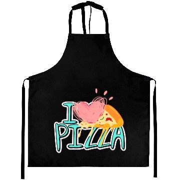 Discover i love pizza Aprons