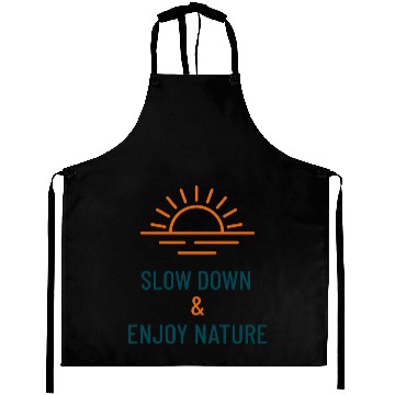Discover Slow Down & Enjoy Nature Camping Aprons