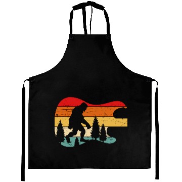 Discover Bigfoot Guitar Vintage Sasquatch Believers Aprons