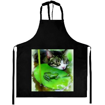 Discover Unlikely Friends - Cat and Frog Aprons