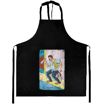 Discover Loteria El Borracho Colorful Tarot Card Aprons